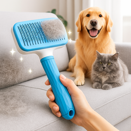 Pet Hair Remover Brush - Effective Shedding Control Gentle Deshedding Comb for Dogs Cats Long Hair Grooming Daily Use & Bathing